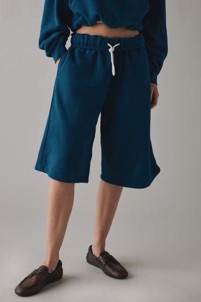 Out From Under Hoxton Sweatpant Jort In Blue Opal, Women's At Urban Outfitters