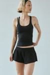 Out From Under Lilly Shirred Ruffle Micro Short