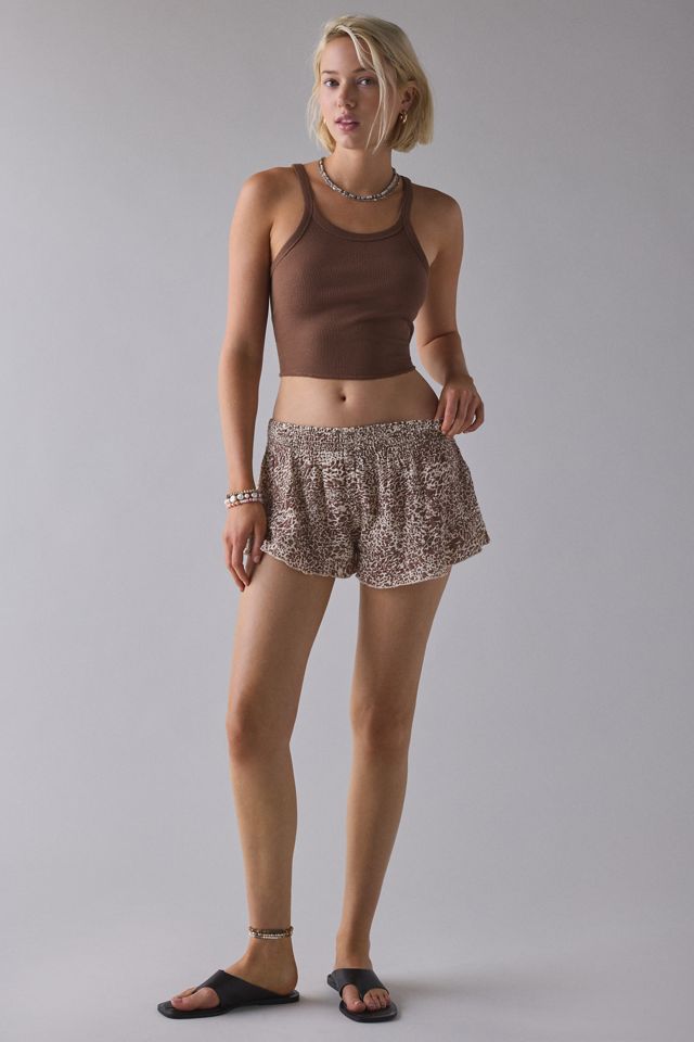 Out From Under Lilly Shirred Ruffle Micro Short