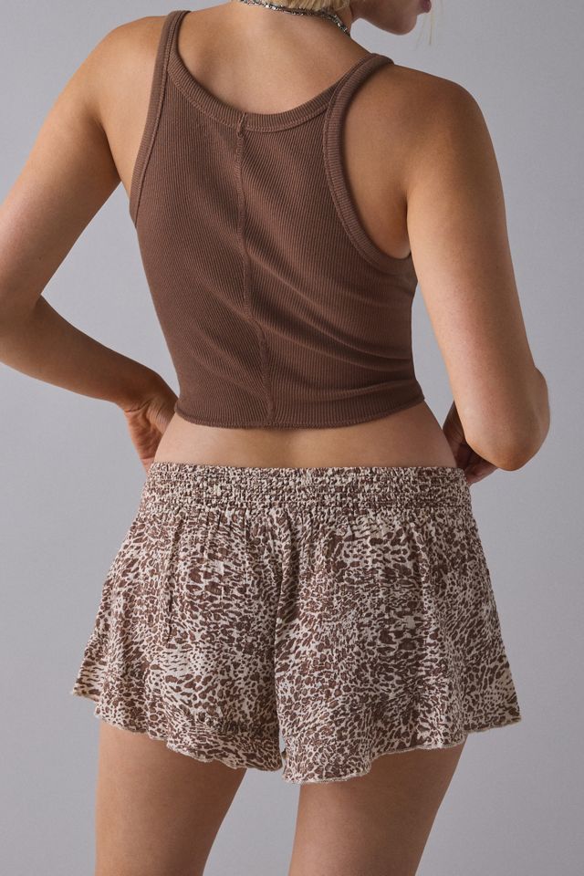 Out From Under Lilly Shirred Ruffle Micro Short