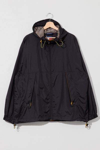 Vintage 1990s Tommy Hilfiger Black Windbreaker Jacket