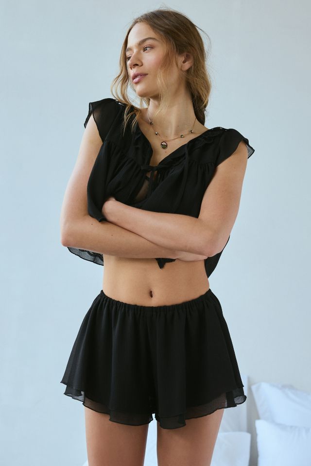 Out From Under Sabrina Tiered Ruffle Micro Short #2