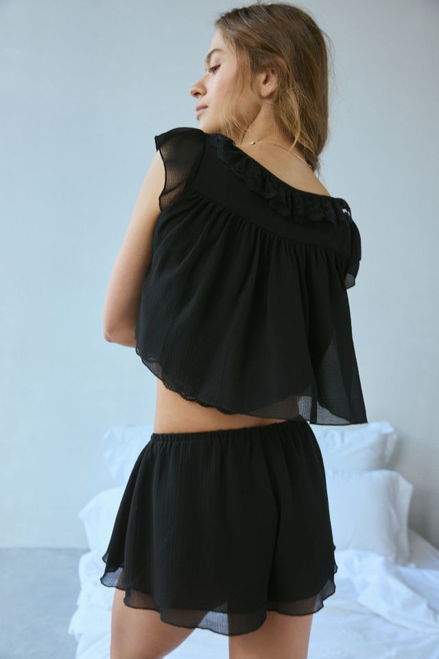Out From Under Sabrina Tiered Ruffle Micro Short #3