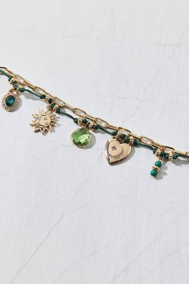 Chiara Chain & Cord Gem Charm Bracelet #2