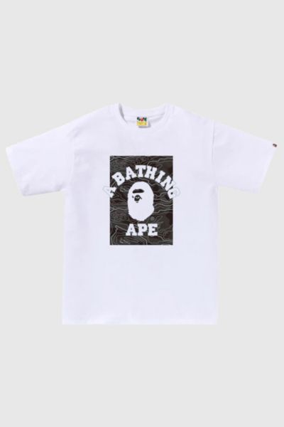 BAPE Layered Line Camo On College Tee