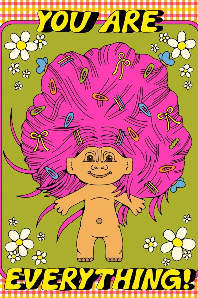 Red Cap Everything Troll Friendship Greeting Card #1