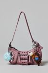 Silence + Noise Riveted Strap Faux Leather Moto Bag