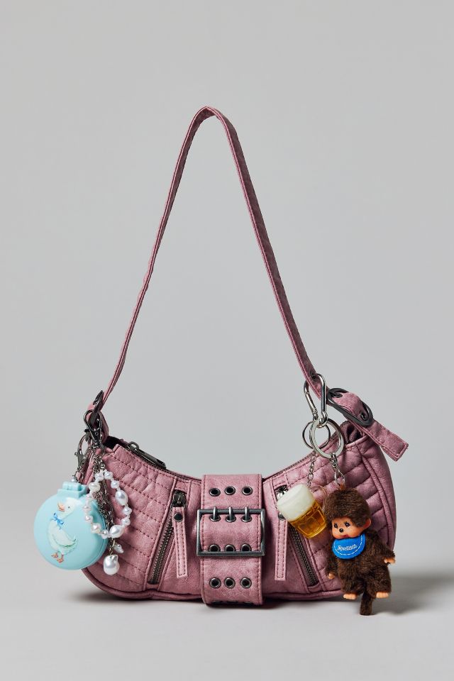 Silence + Noise Riveted Strap Faux Leather Moto Bag #1
