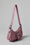 Silence + Noise Riveted Strap Faux Leather Moto Bag