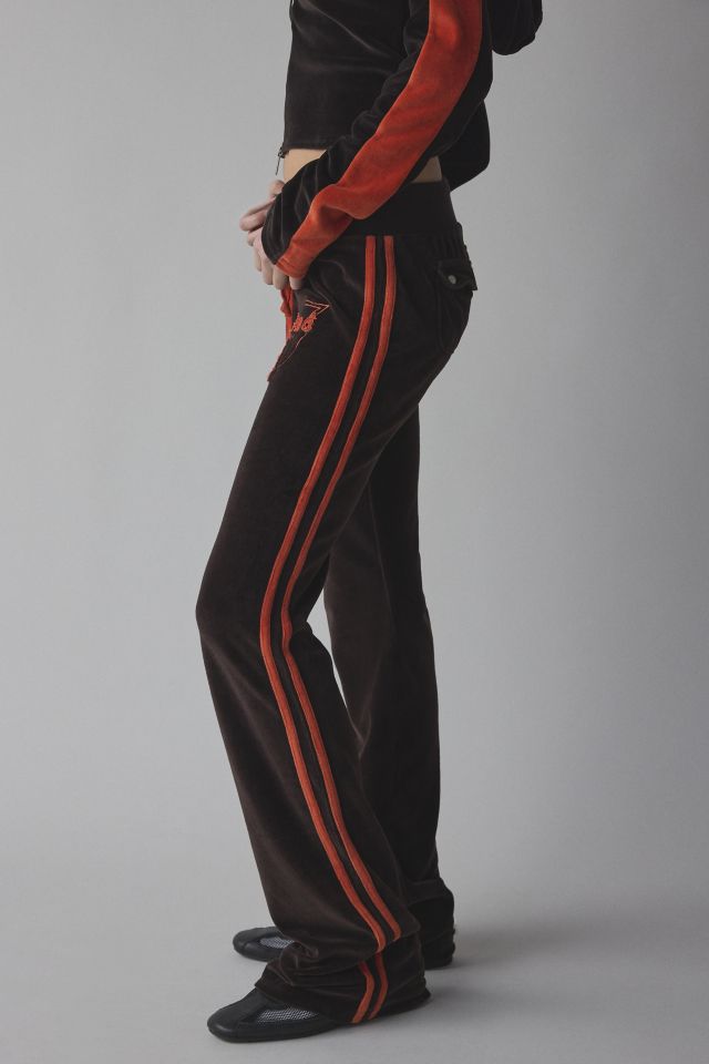 Jaded London Stripe Velour Low-Rise Pant | Urban Outfitters