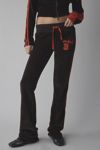 Jaded London Stripe Velour Low-Rise Pant
