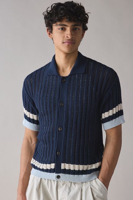 Fred Perry Tipped Sleeve Cardigan Sweater | Urban Outfitters Fred Perry Tipped Sleeve Cardigan Sweater | Urban Outfitters