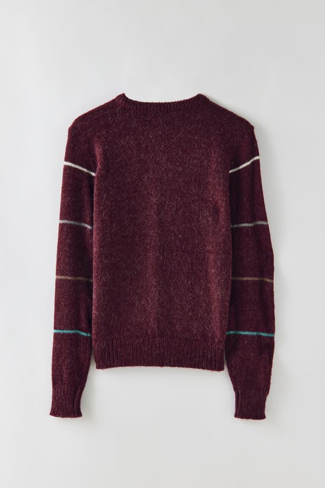 Men's Retro Argyle Sweater Casual Long Sleeve Crewneck Knitted Pullover  2024 Fall Winter Warm Soft Sweater