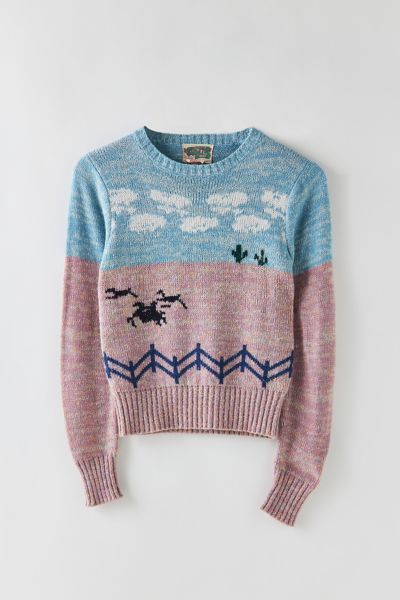 Vintage Western Crew Neck Sweater