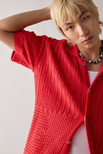 UO Norwich Patchwork Polo Sweater Product Page