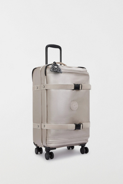 Kipling Spontaneous Nylon Rolling Luggage In Metallic Glow, Women's At Urban Outfitters