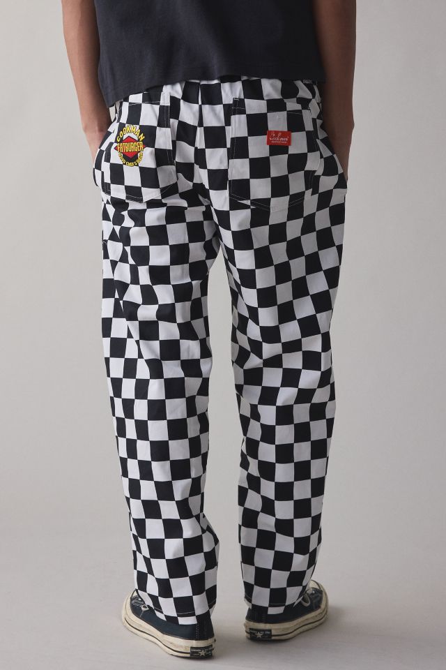 Cookman X Fatburger Checkerboard Cotton Chef Pant #1
