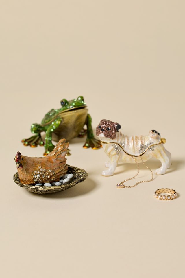 Hen Enameled Lidded Trinket Box #1