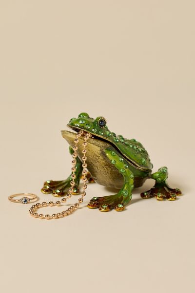 Urban Outfitters Frog Enameled Trinket Box In Frog At  In Frog