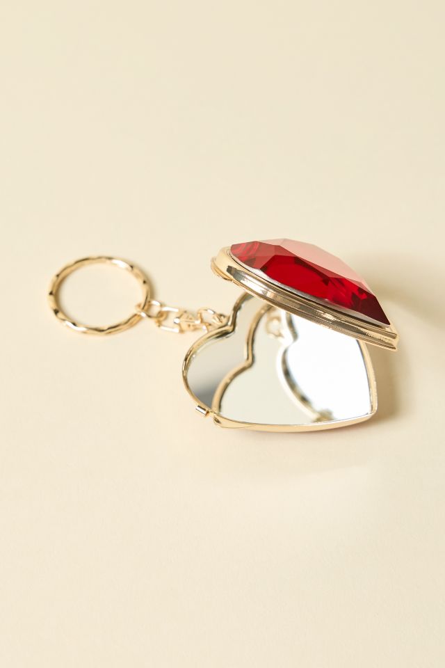 Heart Jewel Pocket Mirror Keychain #2