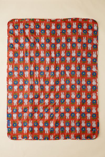 Baggu & Miffy Puffy Quilted Picnic Blanket In Flower Miffy At Urban Outfitters