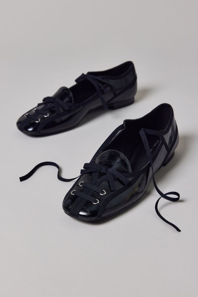 Charles & Keith Lace-Up Bow Ballet Flat