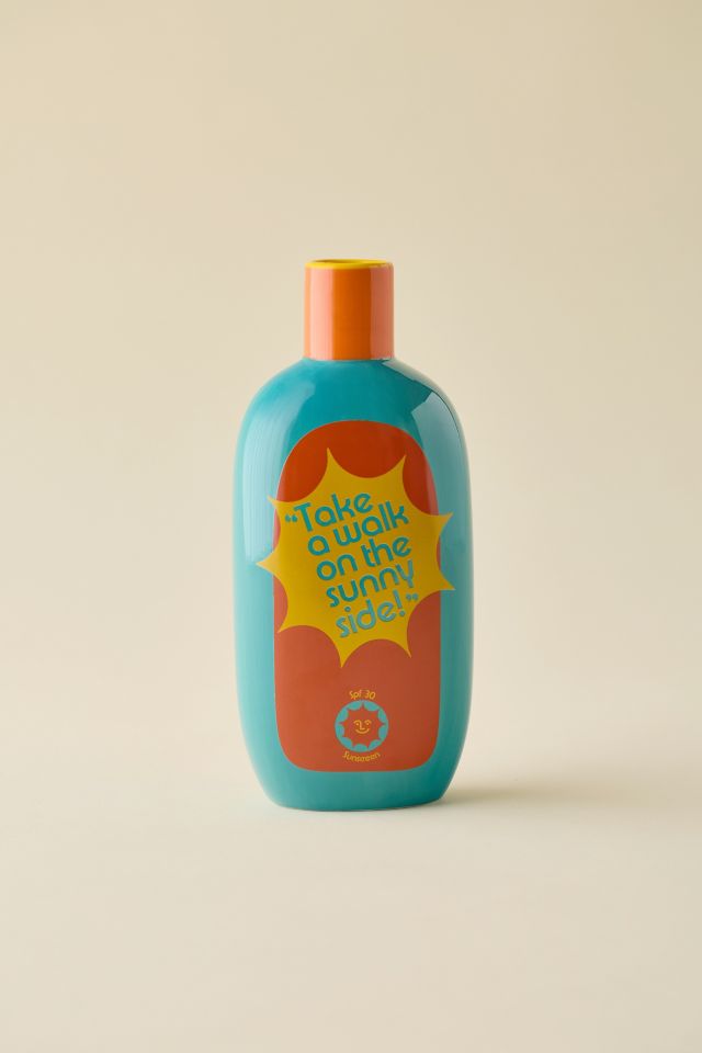 ban.do Sunblock Bottle Shape Ceramic Vase #2
