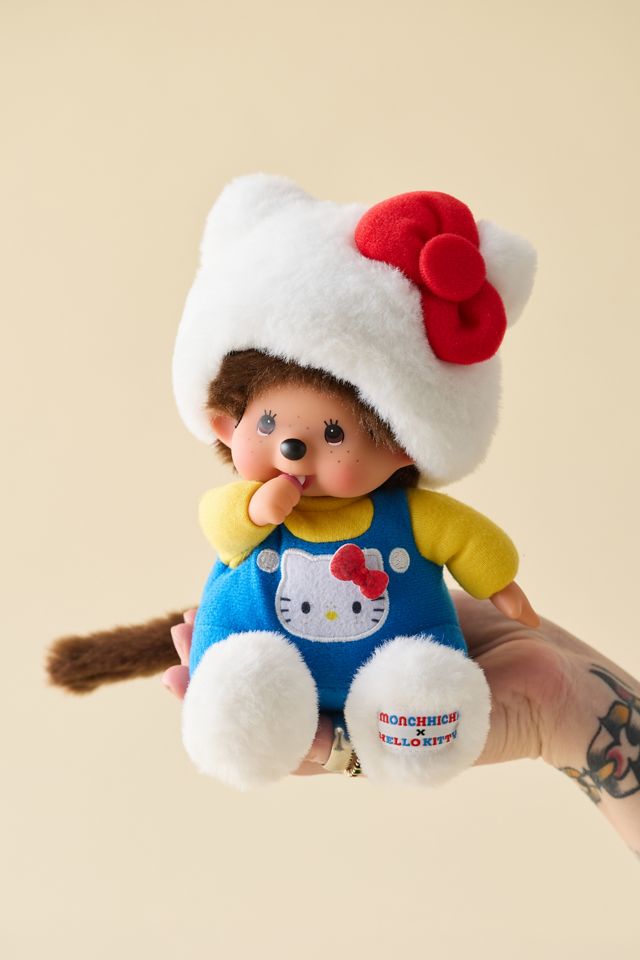 Sanrio Hello Kitty X Monchhichi Overalls Plushie | Urban Outfitters