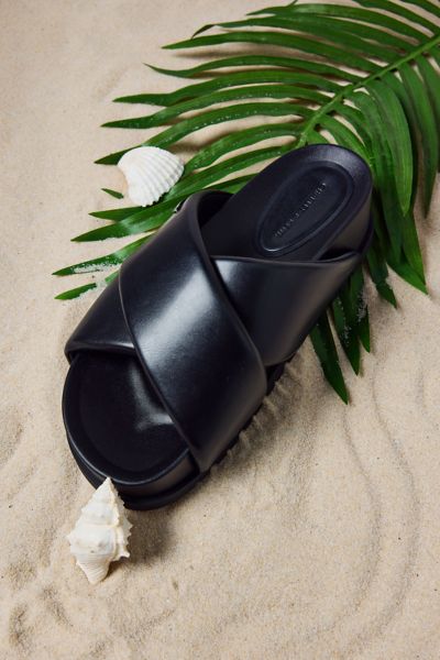CHARLES&KEITHDouble-Strap Espadrille Flatform Sandals/送料込 Brown Double-Strap Espadrille Flatform Sandals - CHARLES