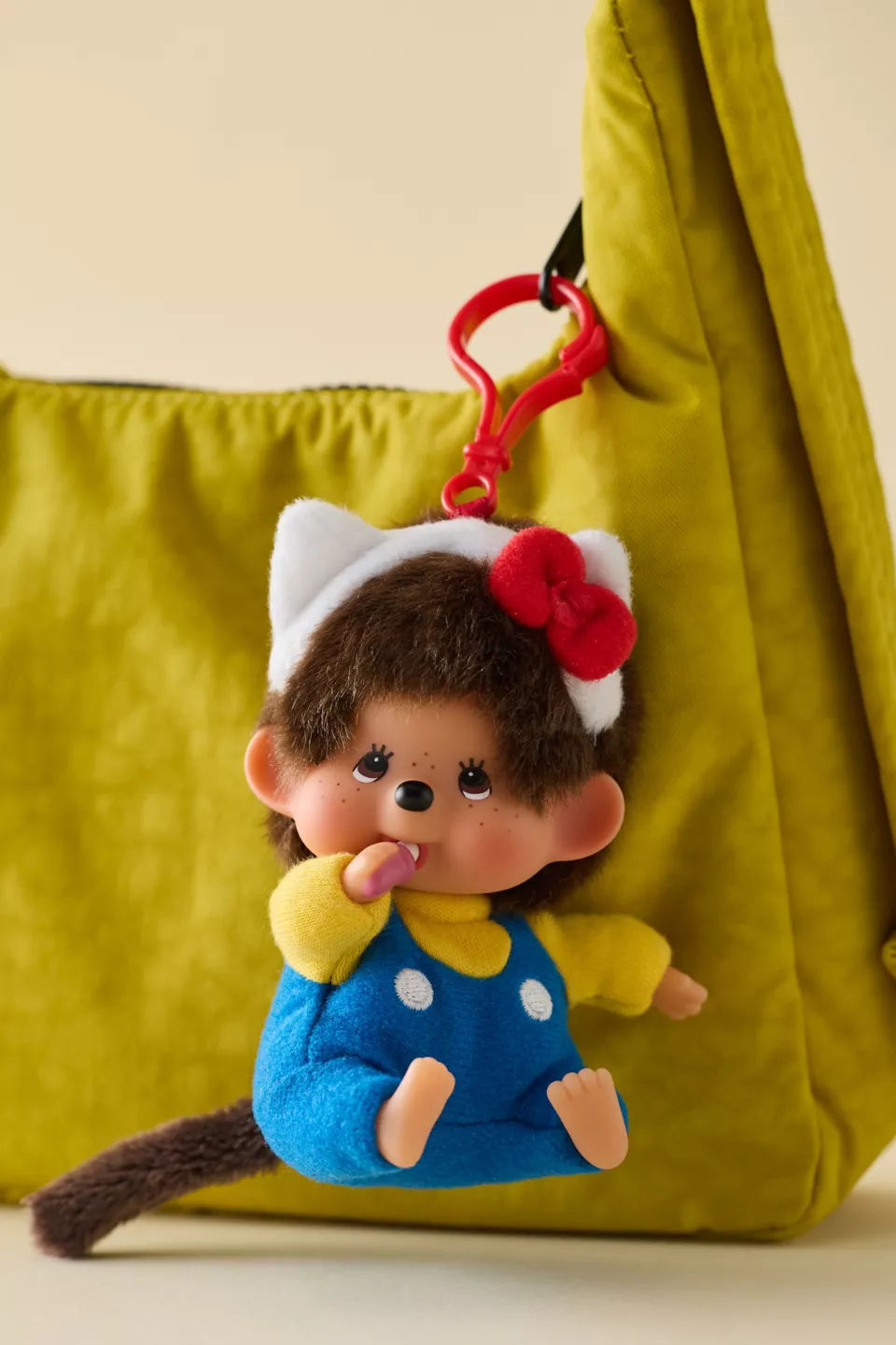 Sanrio Hello Kitty X Monchhichi Plushie Keychain