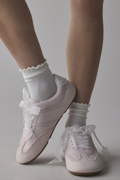 Charles & Keith Cece Heart Ribbon Sneaker In Pink/rose, Women's At Urban Outfitters In Pink/rose