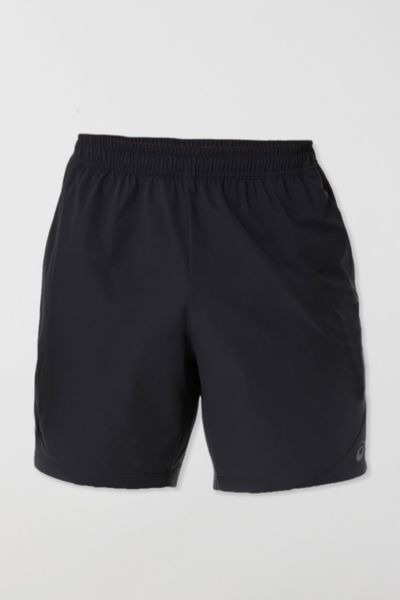Asics Actibreeze 7in Woven Running Short In Performance Black, Men's At Urban Outfitters In Performance Black