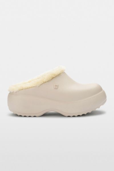 MELISSA FREE FLUFFY PLATFORM CLOG IN LIGHT BEIGE, WOMEN'S AT URBAN OUTFITTERS 