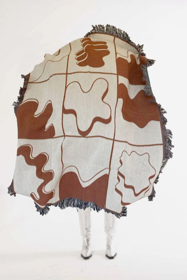 Clr Shop Amoeba Woven Throw Blanket #1