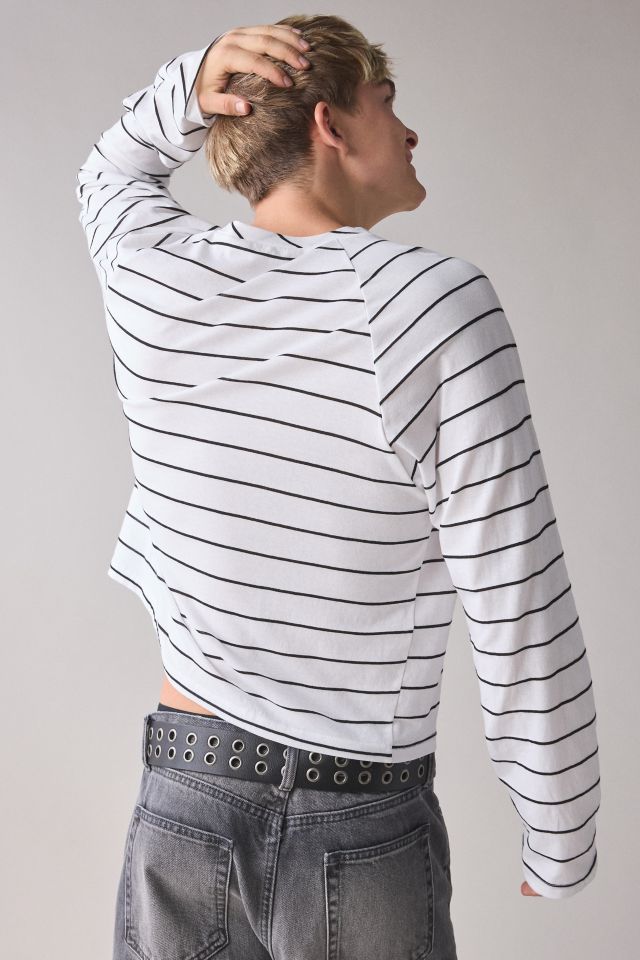 ReMADE By UO Remnants Striped Raglan Tee #1