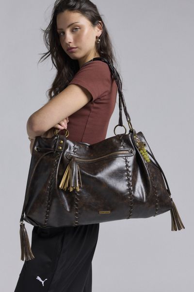Silence + Noise Washed Faux Leather Tote Bag