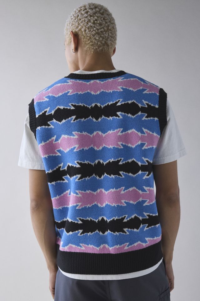 Coney Island Picnic Get In Range Striped Sweater Vest #1