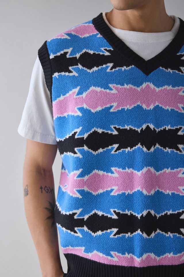 Coney Island Picnic Get In Range Striped Sweater Vest #3