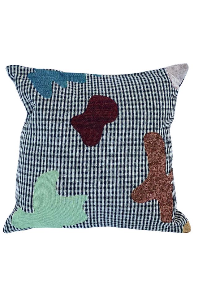 Clr Shop Abstract Gingham Woven Throw Pillow #2