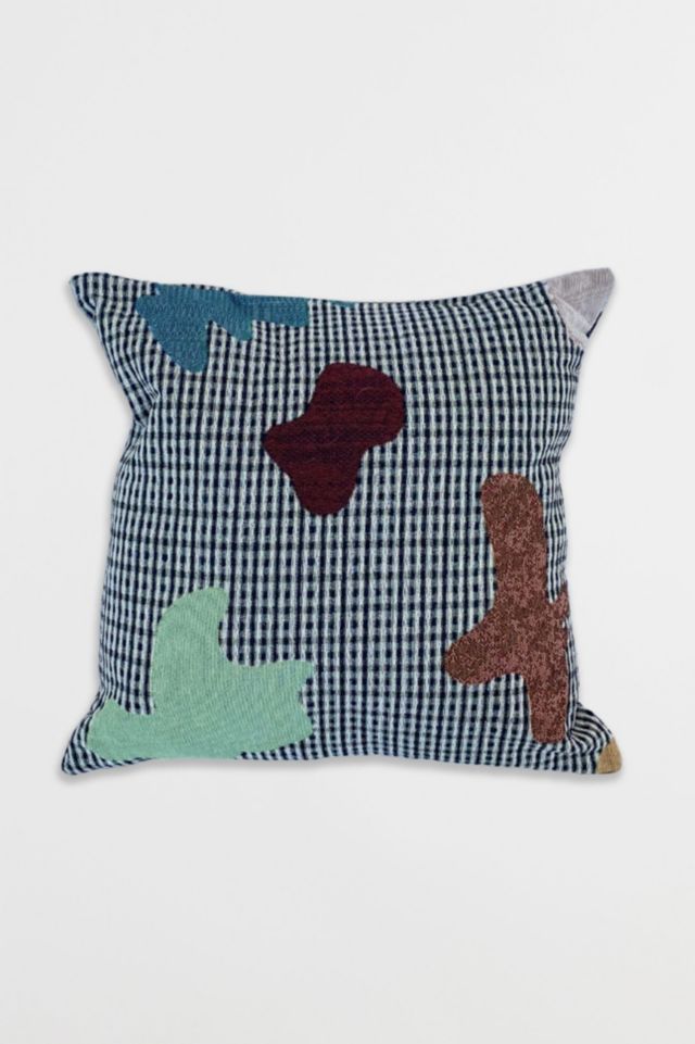 Clr Shop Abstract Gingham Woven Throw Pillow #1