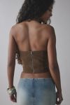 UO Seraphina Asymmetrical Faux Suede Tube Top