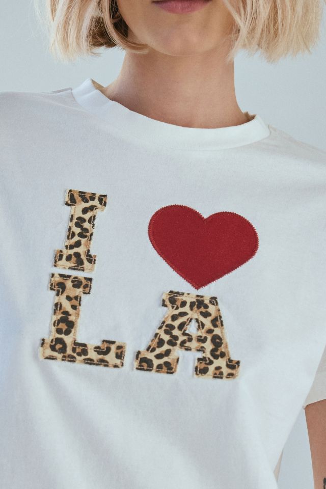 T-shirt ajusté avec appliqué graphique I Heart City #1