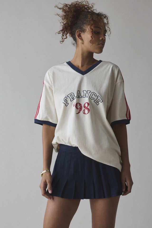 1998 France Oversized V-Neck Jersey Tee #1