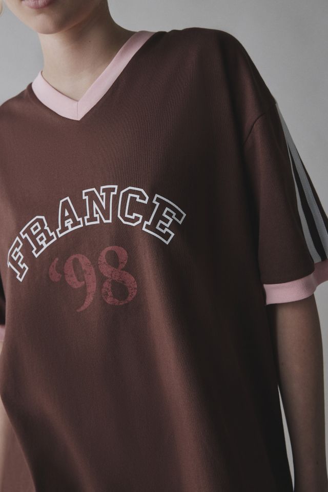1998 France Oversized V-Neck Jersey Tee #2