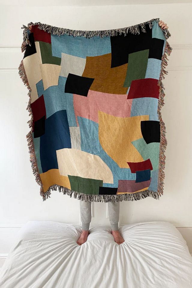 Clr Shop Patchwork Woven Throw Blanket #2
