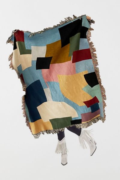 Clr Shop Patchwork Woven Throw Blanket