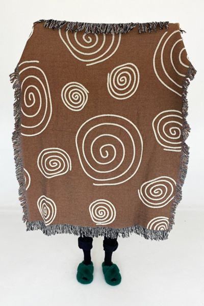 Crl Shop Twirls & Swirls Woven Throw Blanket