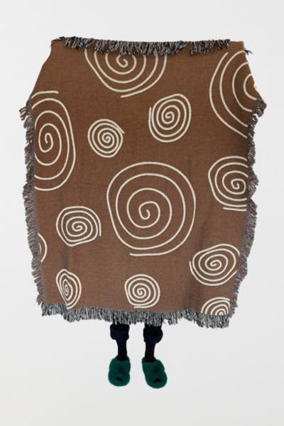 Clr Shop Ctrl Shop Twirls & Swirls Woven Throw Blanket In Santa Fe At Urban Outfitters