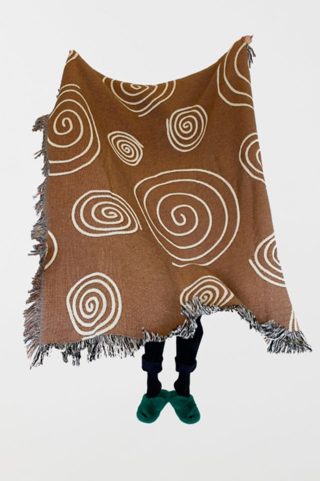 Ctrl Shop Twirls & Swirls Woven Throw Blanket #3