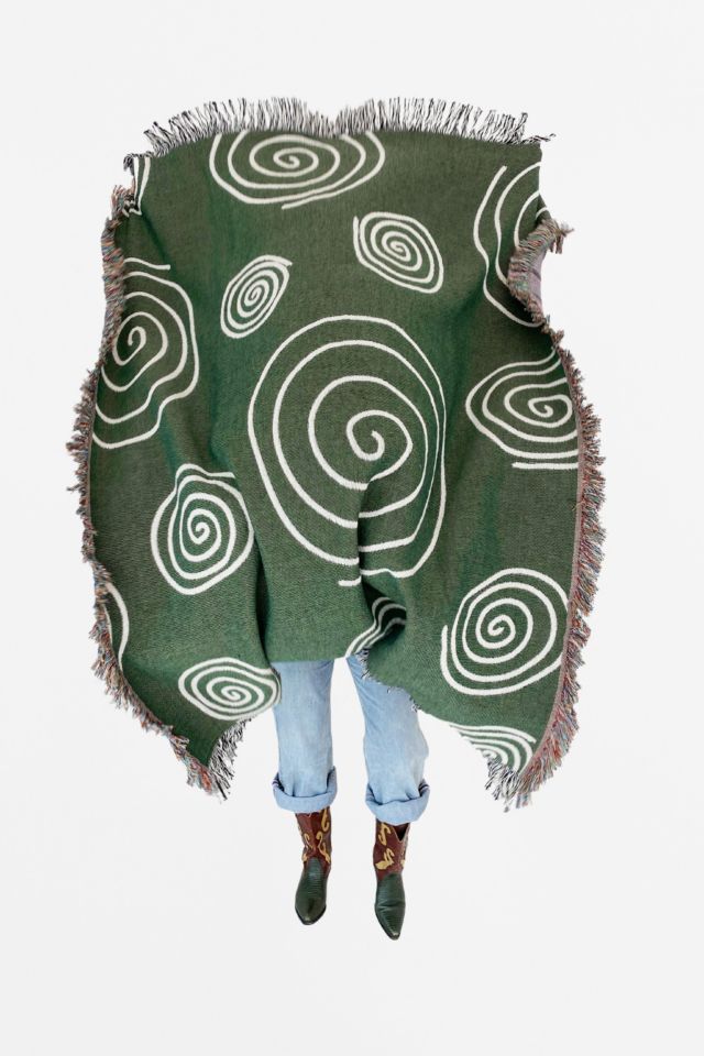 Ctrl Shop Twirls & Swirls Woven Throw Blanket #3